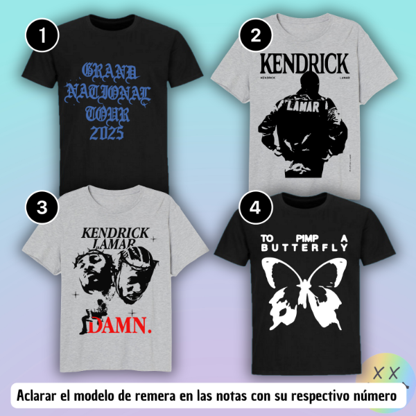 Producto - Remeras Kendrick Lamar #1 (varios modelos)