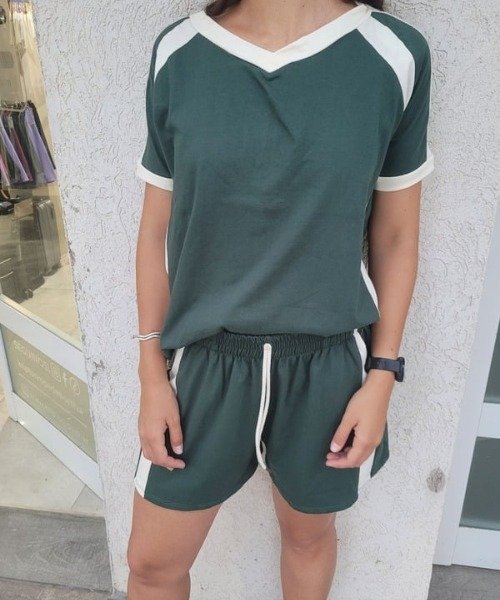 Producto - Set Deportivo Algodon Jersey - Remera Oversize y short