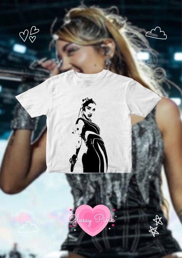 Producto - Baby Tee Maria Becerra Silueta - DTF