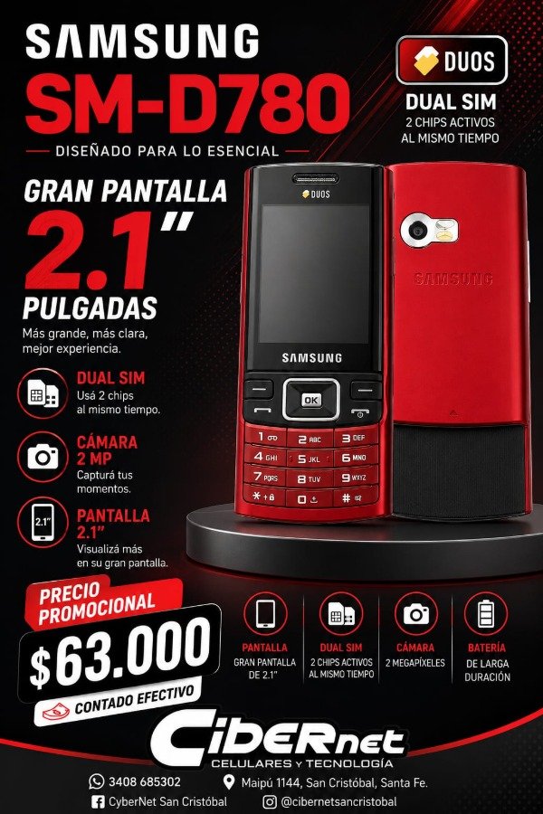 Producto - Celular Samsung D780