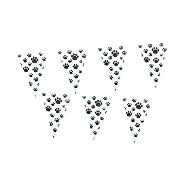 Producto - Banderin triangular tematica huellas de perro