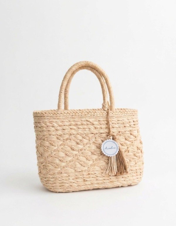 Producto - Cartera Rafia mediana crudo