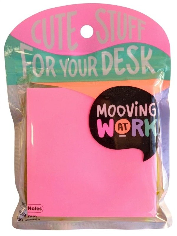 Producto - Notas Adhesivas Multicolor Neón - Mooving 76x76 mm  x 100 hojas.