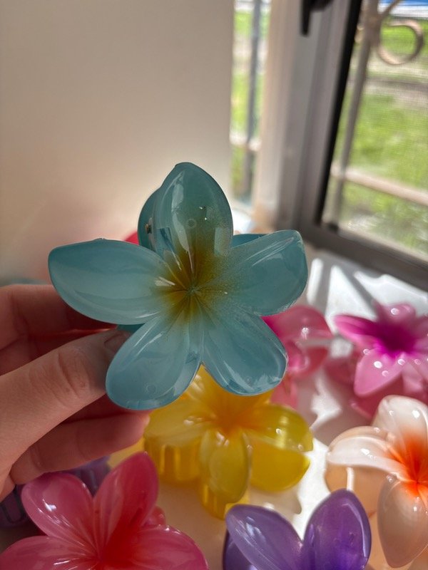 Producto - Broche flor turquesa