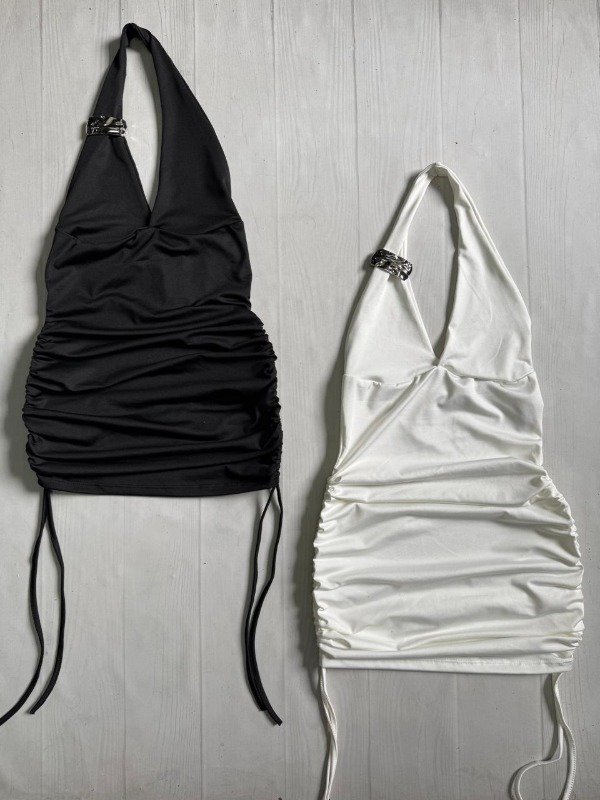 Producto - [7995] Vestido marilyn doble frunce ''Silver''