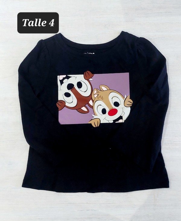Remera manga larga gap talle 4 ardillas
