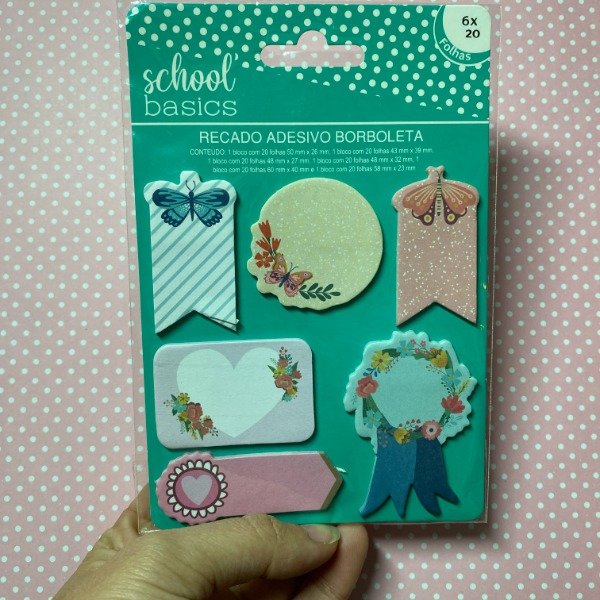 Producto - Set notas adhesivas - Flores y mariposas