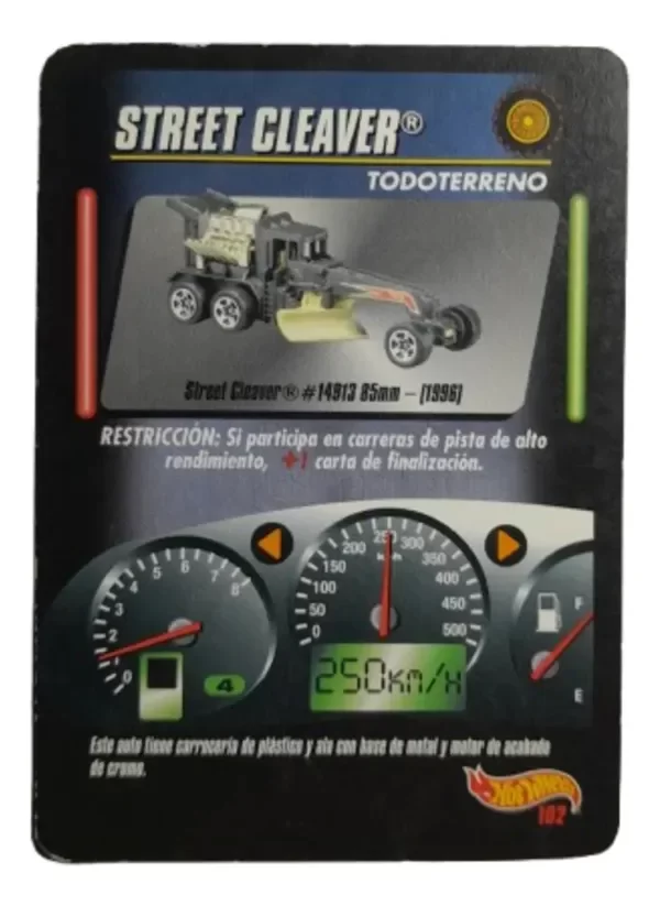 Producto - Hot Wheels Trading Card Carta De Coleccion Numero 102 (usado1)