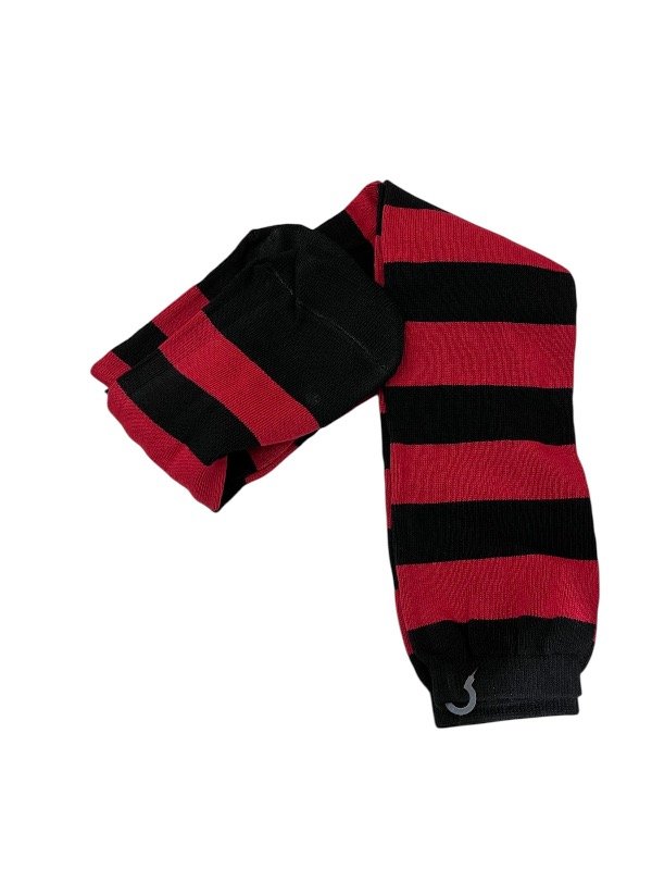 Producto - Bucaneras rayadas (rojo y negro)
