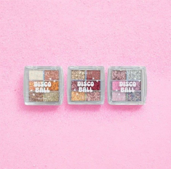 Producto - PALETA DE SOMBRA x6 TONOS GLITER DISCO BALL - PINK 21