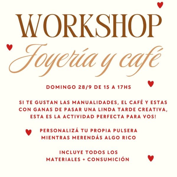 Producto - Workshop de Joyería y Café