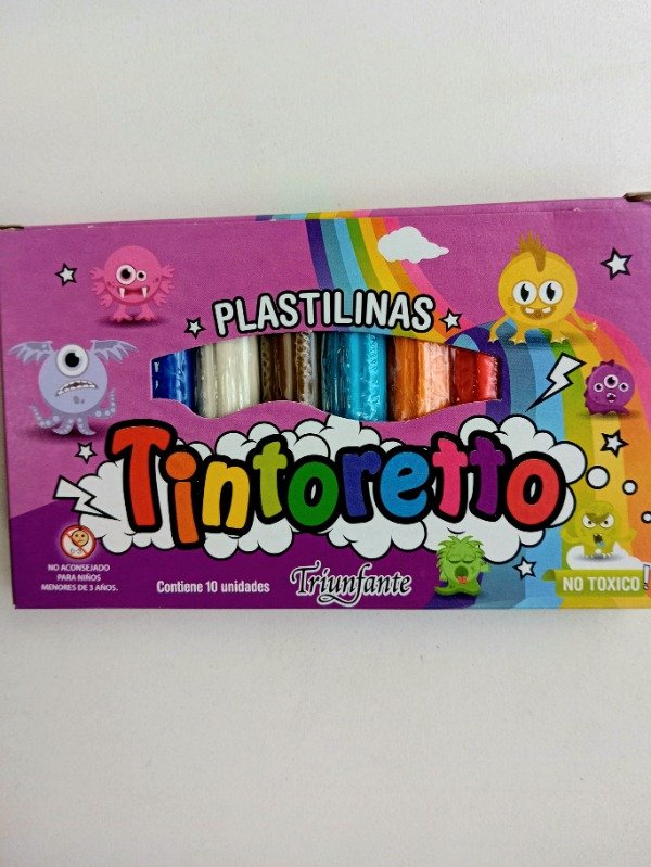 Producto - Plastilina Tintoretto Pack x 10 Colores Surtidos - Moldeable y No Tóxica