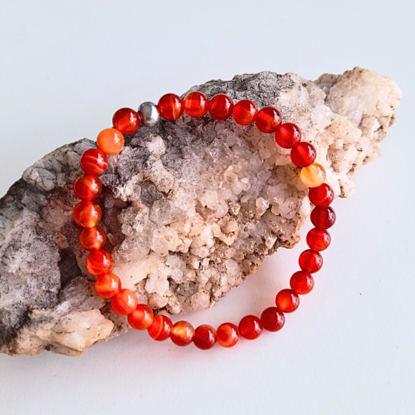 Producto - Pulsera esferas de Ágata Cornalina