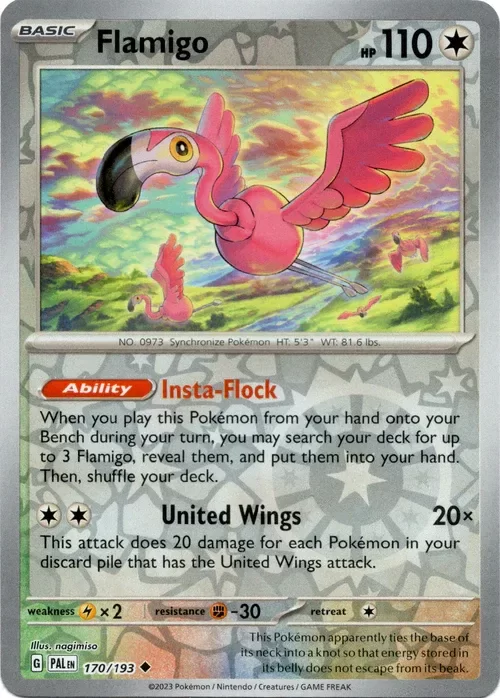 Producto - Flamigo - 170/193 - Paldea Evolved - Reverse Holo