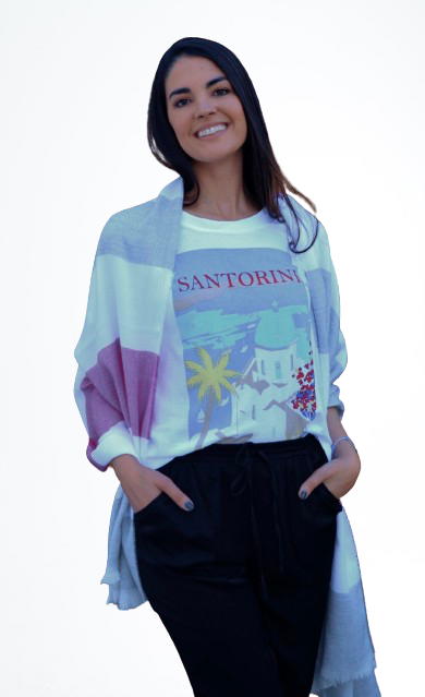 Producto - Ruana Stripes Rosa