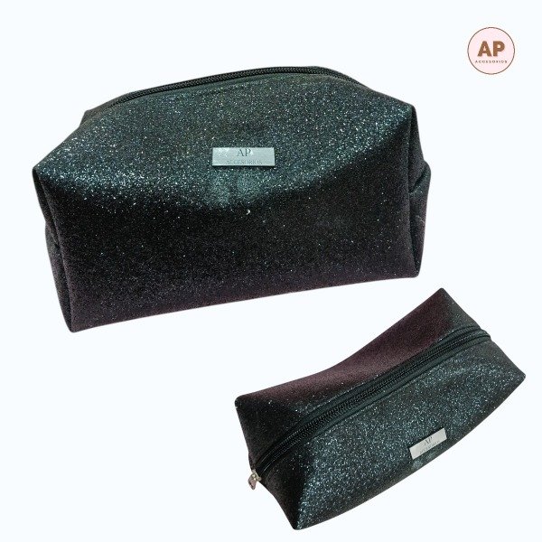 Producto - NECESER CARTU BOX CUERINA NEGRO BRILLOSO