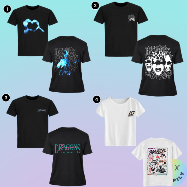 Producto - Remeras Imagine Dragons doble estampa #1 (varios modelos)