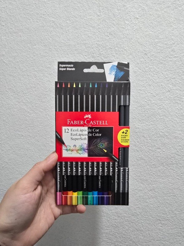 Producto - Lápices Faber Castell SuperSoft por 12 unidades + 2 grafito