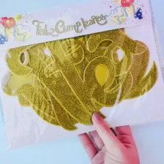 Producto - GUIRNALDA FRASE CURSIVA "FELIZ CUMPLEAÑOS" GLITTER DORADO
