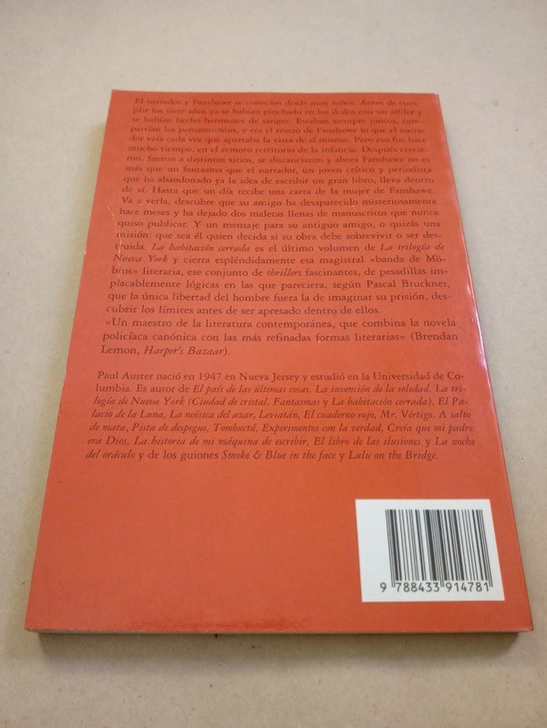 Producto - La habitación cerrada - Paul Auster - Anagrama 2004 - 1