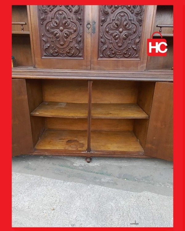 Producto - Gran modular vajillero estilo Colonial Español en madera maciza tallada - 8