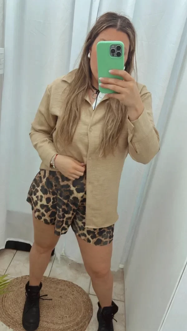 Producto - Camisa Larga Cey Beige - 1