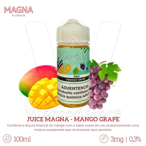 Producto - (FREEBASE) MAGNA - 100ML 3MG - MANGO GRAPE