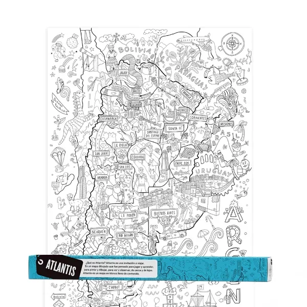 Producto - LAMINA PARA COLOREAR ATLANTIS PROYECTO ARGENTINA - 0