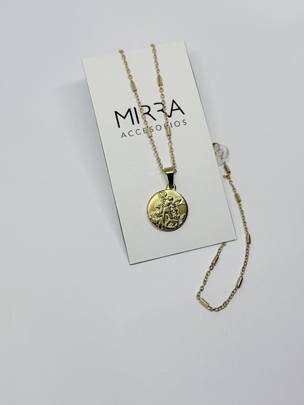 Producto - Collar Arcángel Miguel  (ACERO DORADO) - 1