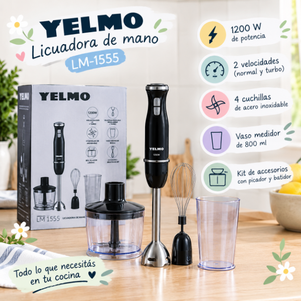 Producto - LICUADORA DE MANO YELMO LM-1555 1200W