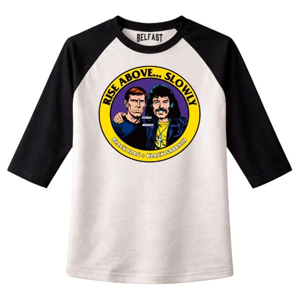 REMERA RISE ABOVE SLOWLY - BLACK FLAG BLACK SABBATH X JVAN MACHADO — imagen 3