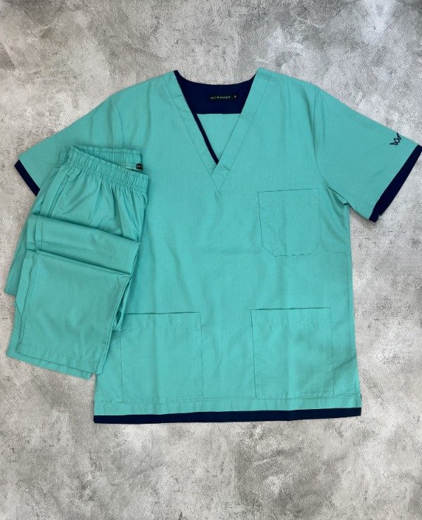 Producto - POLO (Verde Clínica detalle Azul)