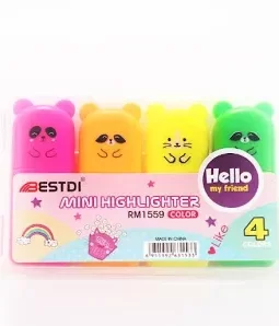 Producto - Resaltadores Ositos Set x4 BENABI 7231