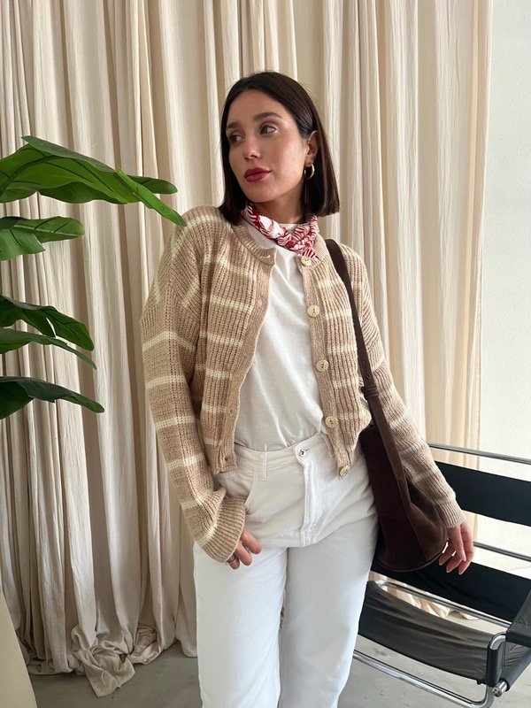 Producto - Cárdigan Rayas Beige