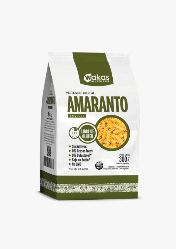 Producto - PASTA MULTICEREAL CON AMARANTO FUSILLI WAKAS SIN TACC