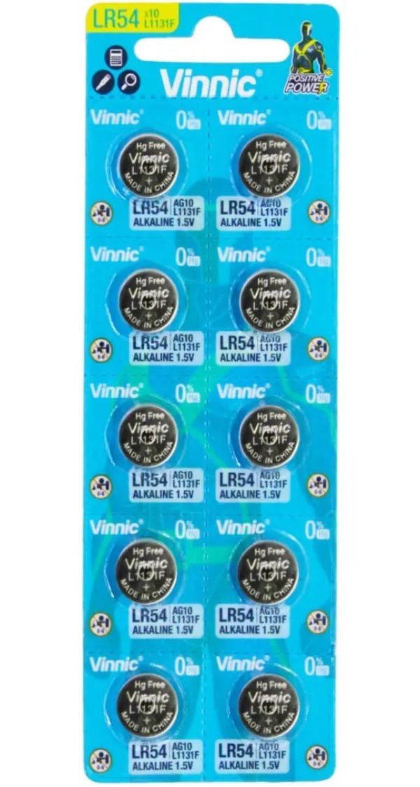 Producto - Pila de litio LR1130 -10 unidad -1.5v 45mah -Vinnic (PNAK-LR1130-BVN)