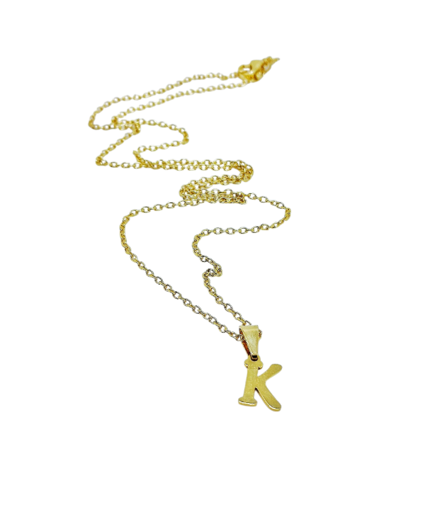 Producto - Inicial dorada pequeña letra K