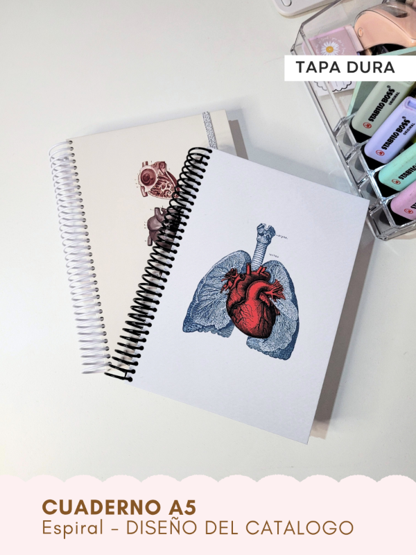 Producto - Cuaderno A5 tapa dura - Espiral - DISEÑO A ELECCION