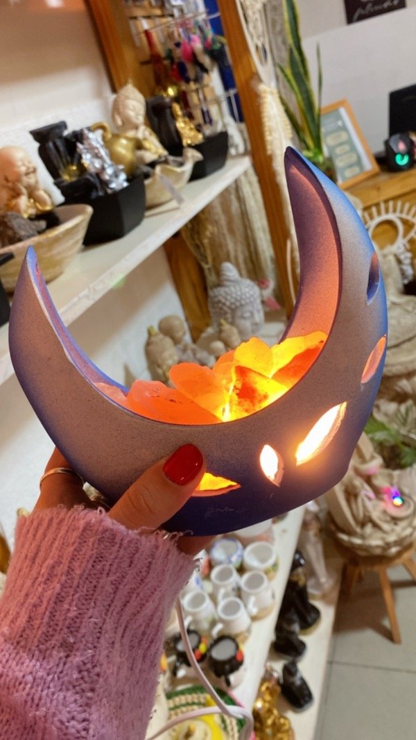 Producto - Lámpara de sal colores, diseño LUNA