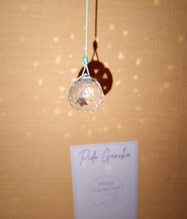Producto - Atrapasol de hilo con esfera cristal 2 cm.
