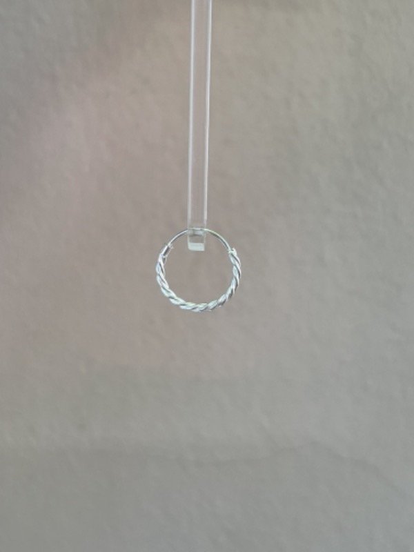 Producto - Argollita individual entramado liso 1,2cm