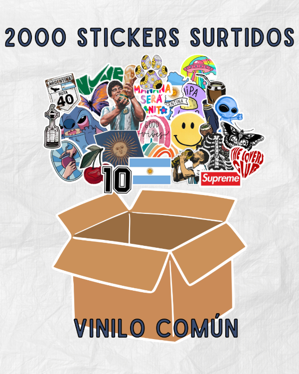 Producto - Pack 2000 stickers comunes