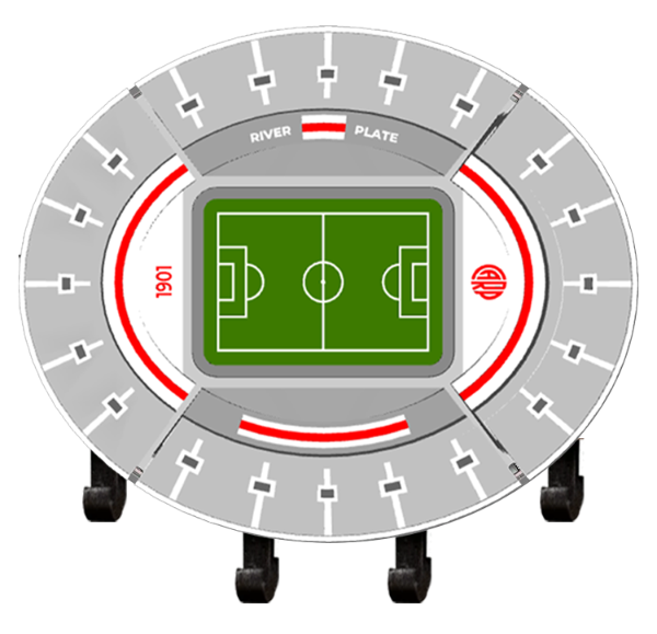 Producto - Porta Llaves Madera Estadios De Futbol River