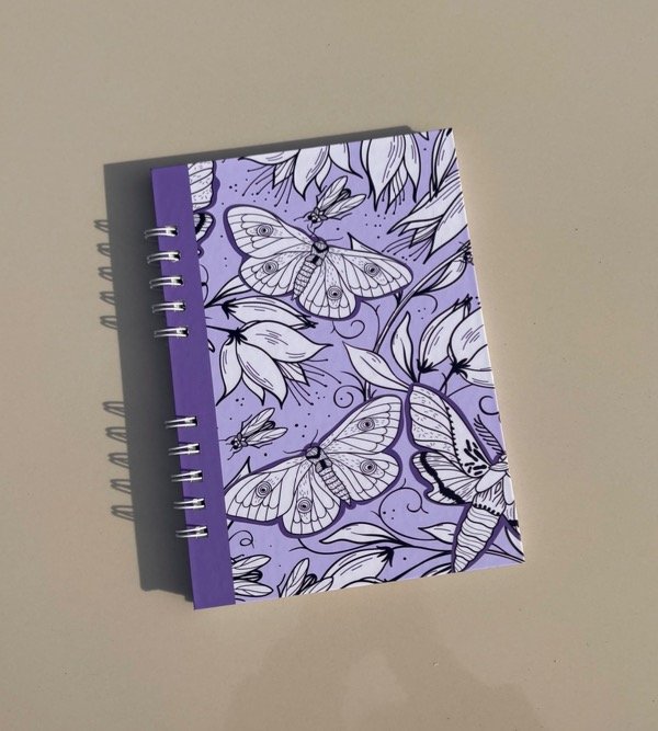 Producto - Cuaderno Mariposas Violeta 50hjs Punteadas