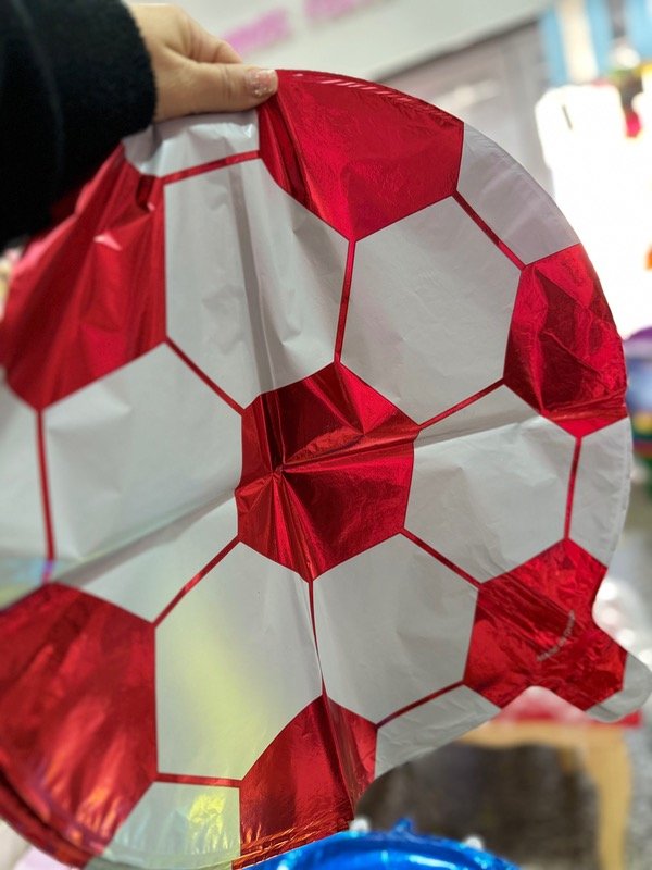 Producto - Globo pelota blanco con rojo
