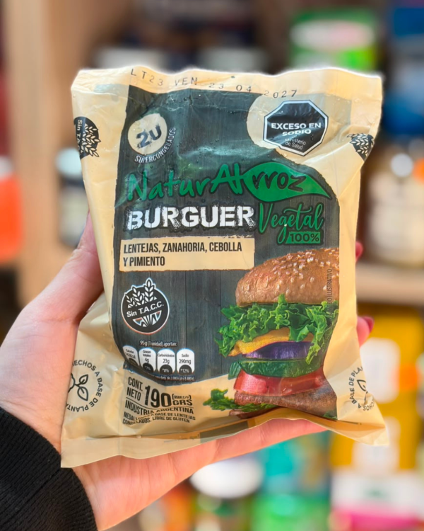 Producto - Vegan Burguer sin gluten "Natural Arroz" x2un