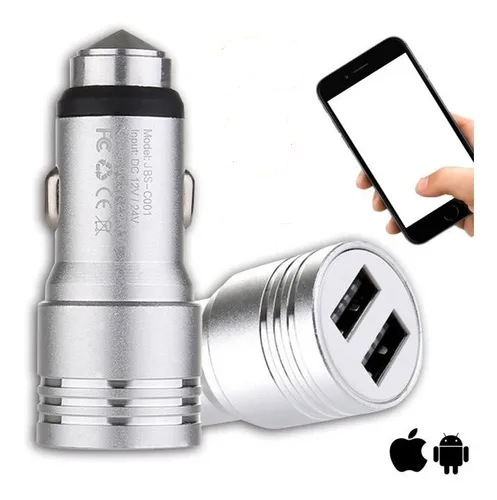 Producto - CARGADOR RÁPIDO AUTO DOBLE PUERTO USB 12V 5V 2.1A