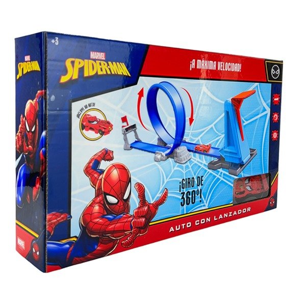 Producto - Pista Spiderman super lanzador con giro 360