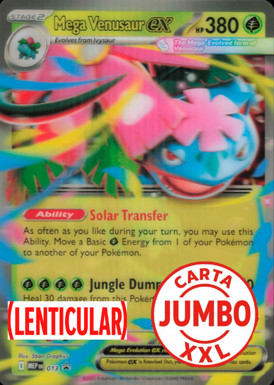 Producto - Mega Venusaur ex MEP013 Jumbo ME Black Star Promos LENTICULAR 3D