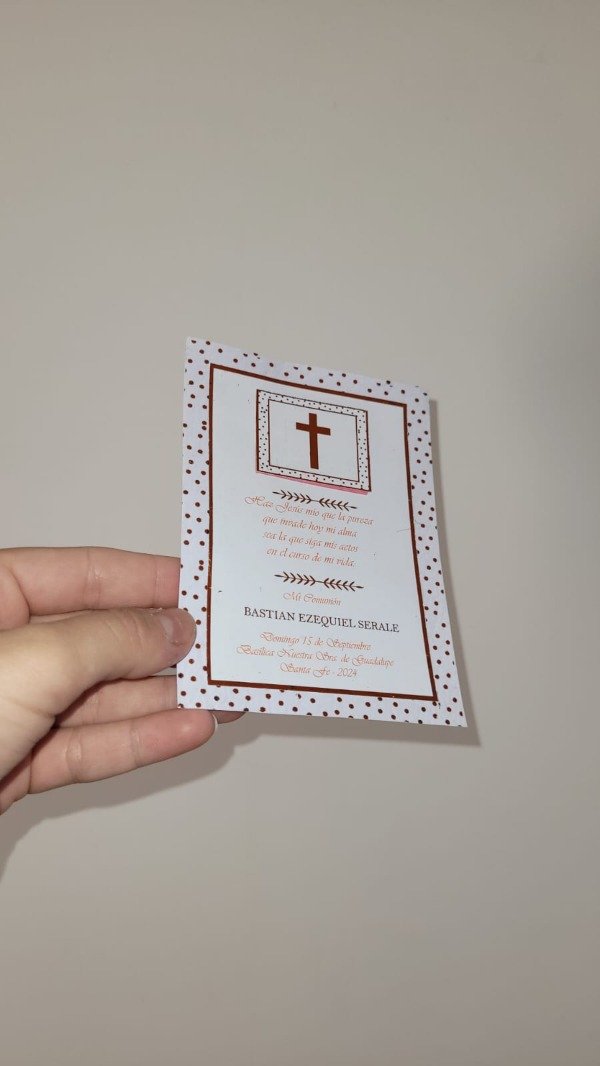 Producto - Estampitas de Comunión Premium con Mini Libro de Oraciones - 10